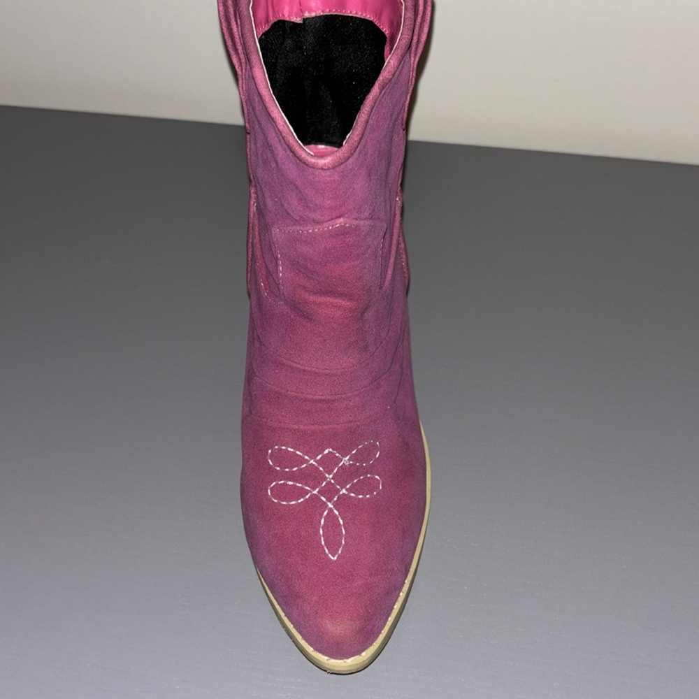 Pink cowboy style boots - Picture 2 of 8